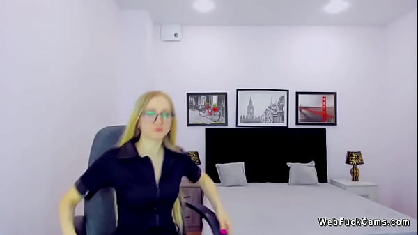 Blonde small tits Belarus babe on webcam